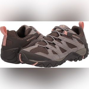 Merrell Alverstone Suede Upper Hiking Trail Running Shoes Women's Aluminum sz 10